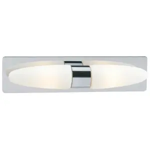 Applique murale - BULLET - Chromée - 2 ampoules - E14 - 40W - Salle de... pas cher
