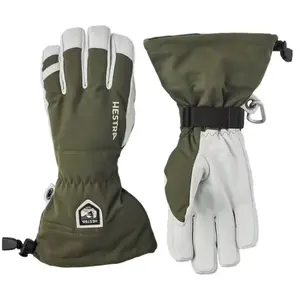 Hestra Army Leather Heli Ski - 5 finger -8 - Olive - Wintersport - Win... pas cher