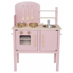 Jabadabado Kinder Speelkeuken - Keuken incl. accessoires - Roze - Kitchen with pot & pan pink pas cher