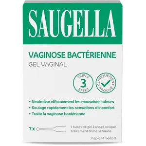 Saugella Triple effet Traitement Vaginose Bactérienne Gel 7 tubes applicateurs