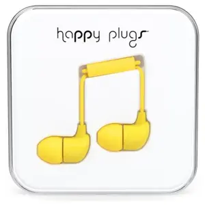 Ecouteurs Happy Plugs Jaune pas cher