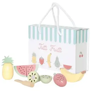 Jabadabado - snijfruit in tas - speelgoed fruit - houten fruit pas cher