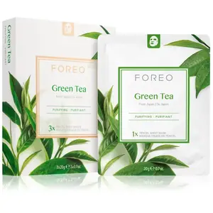 Masques en tissu purifiants au thé vert FOREO (lot de 3) pas cher