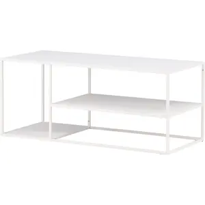 EBUY24 Staal table basse blanc. pas cher