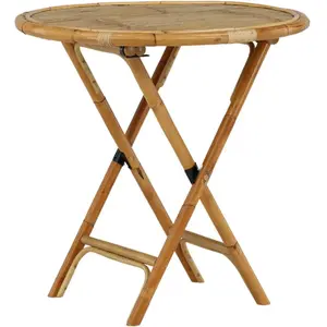 Hioshop Cane salontafel tuin Ø90cm natuur. pas cher