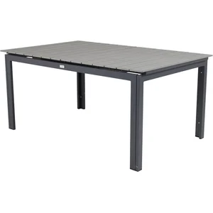 Hioshop Levels eettafel tuin incl. extra blad 160, 240 cm zwartgrijs. pas cher