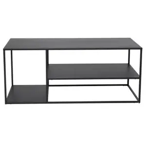 Staal Table d'angle avec plateau 120x50 cm, noir. pas cher