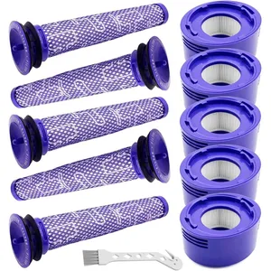 Sollbry - Lot de 10 filtres d'aspirateur de rechange compatibles avec les aspirateurs sans fil Dyson V7, V8 - 5 pré-filtres, 5 post-filtres pas cher