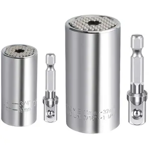 Sollbry Universelle Jeu de Douille 7-19mm 11-32mm Perceuse Douille Clé Magique Multi Outils à Main Clé à Douille Universelle Gator Grip pas cher