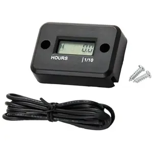 Sollbry étanche Affichage LCD Compteur horaire numérique Minuterie de jauge pour Quad Moto Motoneige motocross pit bike tondeuse à gazon tracteur pas cher