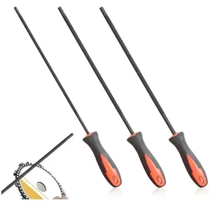 SOLLBRY 3 pcs Lime tronconneuse,Lime Chaine tronconneuse,affutage Chaine de tronconneuse,avec poignée, Facile à Tenir, il Existe 3 Tailles de 4,0 mm, 4,8 mm, pas cher