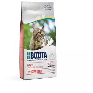 BOZITA Large saumon sans blé - Nourriture sèche pour chats adultes de grande race, 10 kg pas cher