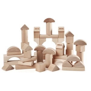 BRIO - 30113 - BLOCS DE CONSTRUCTION NATURELS - 50 PCES pas cher