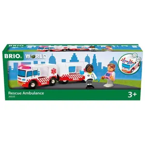 BRIO Camion Ambulance Son et Lumière-7312350360356-A partir de 3 ans pas cher