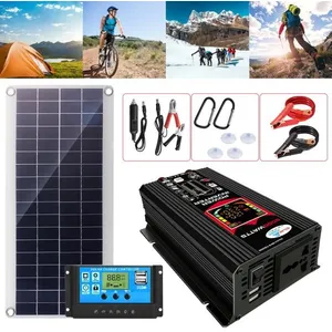 KEPEAK 300W Kit Panneau Solaire Flexible avec 500W Convertisseur Sinus Modifié Pour Camping Auto BateauVendu parcdiscount
