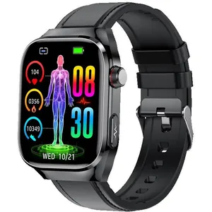 INF Smartwatch, ECG, hartslag, bloeddruk, slaap, stappenteller leren band pas cher