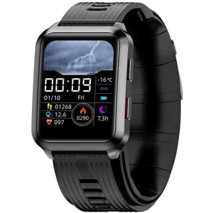 INF Montre Connectée Femme Homme avec Tensiomètre Cardiofréquencemètre Le noir pas cher