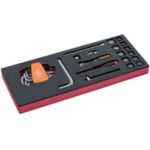 Bahco Clé à Cliquet Pear Head Set And 1/4´´ Sockets In Foam Tray 1/3 Fit&go 19 Unités pas cher