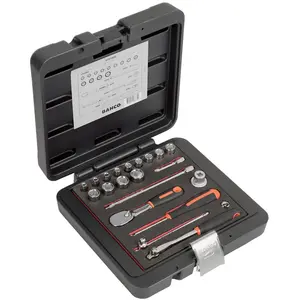 Bahco Ensemble De Douilles 1/4´´ Square Metric Hexagonal Profile And Ratchet Pear-type Head-adapter 21 Unités pas cher