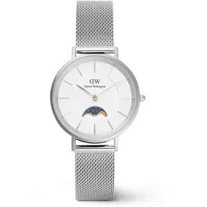 Daniel Wellington Montre Lune pour femme, 32 mm, argenté, 32, Bracelet
