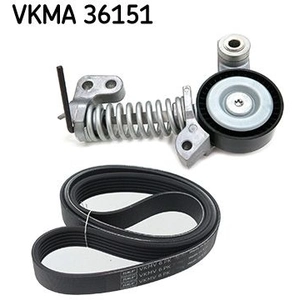SKF Kit de courroie d'accessoire pour VOLVO: XC 70, S60, V90, V40, XC 60, V60, XC 90, S90, S80, XC 40, V70 (Ref: VKMA 36151)