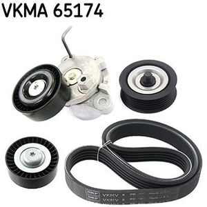 SKF Kit de courroie d'accessoire pour HYUNDAI: Getz, i20, Accent, i30, Elantra, i10, ix35, ix20 & KIA: Ceed, Rio, Picanto, Soul (Ref: VKMA 65174)
