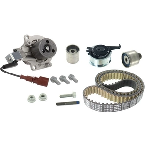 SKF Pompe à eau + kit de courroie de distribution pour VOLKSWAGEN: Golf, Transporter, Crafter, T-Cross & AUDI: A3, Q2 & SEAT: Leon (Ref: VKMC 01279)