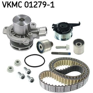 SKF Pompe à eau + kit de courroie de distribution pour VOLKSWAGEN: Golf, Transporter, Crafter, T-Cross & AUDI: A3, Q2 & SEAT: Leon (Ref: VKMC 01279-1)