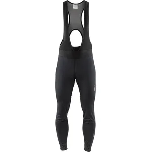 Craft Fietsbroek lang met bretels Heren Zwart  / IDEAL PRO WIND BIB TIGHTS PAD M BLACK - XXL