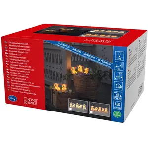 Konstsmide 6232-103EE Lot de 5 cochons en acrylique transparent avec 4... pas cher