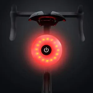 Feu arrière de vélo rechargeable LED USB étanche - GOTOSEEU - 5 modes d'éclairage - NoirVendu parcdiscount