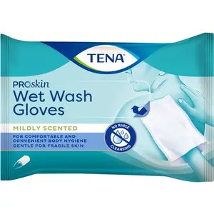 Tena Wet Wash Gloves - zacht geparfumeerd - 8 doekjes/stuk pas cher