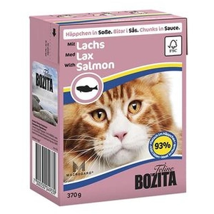 6x370g Bozita Bouchées en sauce saumon - Pâtée pour chat pas cher