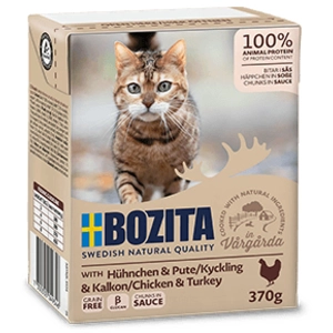 6x370g Bouchées En Sauce Poulet / Dinde Bozita - Nourriture Pour Chat pas cher