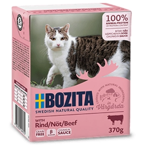 Bozita Tetra Bouchées en sauce 6 x 370 g pour chat - boeuf pas cher