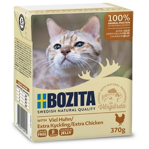 6x370g Bozita Bouchées en gelée riches en poulet - Pâtée pour chat pas cher