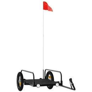 FYDUN Viesurchoix Remorque pour vélo noir 122x53x31 cm fer 117197 pas cher