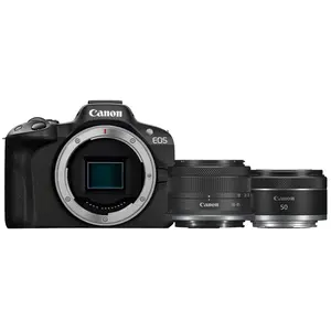 Canon EOS R50 + RF-S 18-45mm F/4.5-6.3 IS STM + RF 50mm F/1.8 STM pas cher
