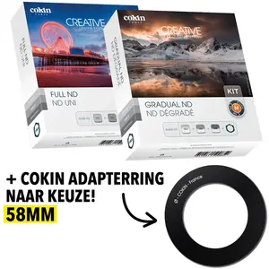 Cokin Full ND & Gradual ND pack incl. 58mm adapterring pas cher