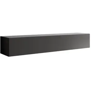 Meuble TV - Berit - 180x30 - Gris - Rectangulaire - Brillant - Contemporain - Design pas cher