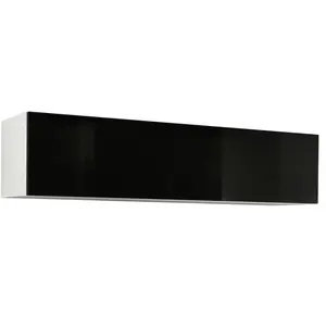 Armoire murale Krista - Bois - Blanc - 160x30cm - Contemporain/Design pas cher