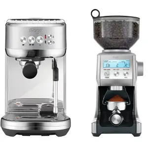 Sage the Bambino Plus Acier Inoxydable + Moulin à Café pas cher