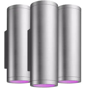 Comparateur de prix : Philips Hue Appear Applique Murale White and Color Inox Lot de 3