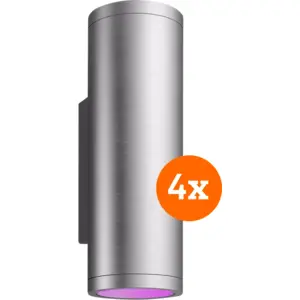 Comparateur de prix : Philips Hue Appear Applique Murale White and Color Inox Lot de 4