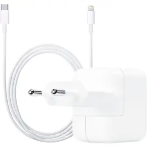 Apple Chargeur USB-C 30 W + Apple Câble Lightning 1 m Matière Synthétique Blanc pas cher