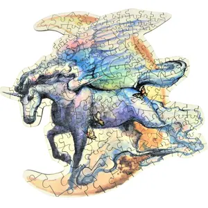 The Wild Puzzle Puzzle en Bois - Les Ailes de Licorne Wild-Puzzle-759856 pas cher