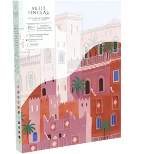 La Petite Epicerie Painting by Number Kit "SUNSET IN MOROCCO" 329g H33xW25.5xL3.5cm genummerde schilderijenset | Creatieve | Hobbyset | kinderen en volwassenen