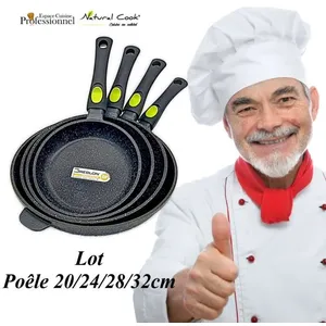 Lot 4 Poêles 20/24/28/32cm Espace Cuisine Professionnel