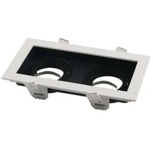 Support Spot GU10 Encastrable Orientable Double Projecteur - SILUMEN pas cher