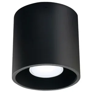 Comparateur de prix : Sollux - Plafonnier Noir pour Ampoule GU10 - silamp